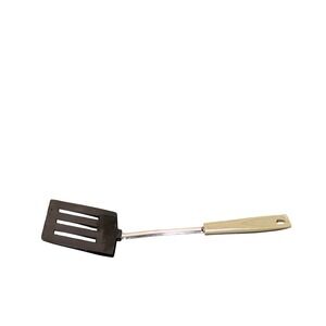 EKCO Slotted Spatula Kitchen Utensil Green  Handle Black Nylon USA Vintage